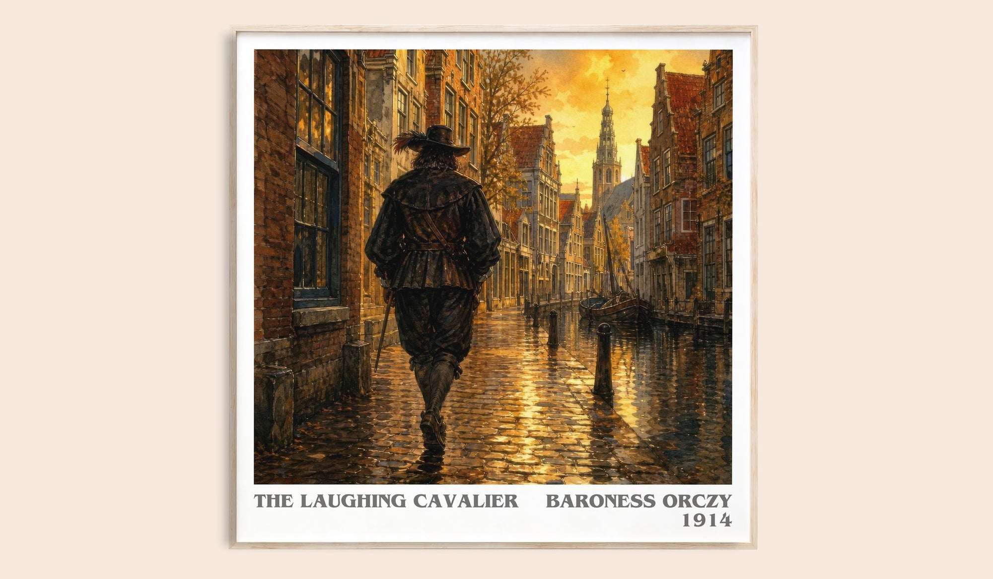 The Laughing Cavalier literary book poster by Baroness Orczy – framed literary art print