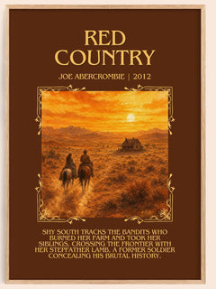 Red Country Minimalist Book Poster by Joe Abercrombie – image 1