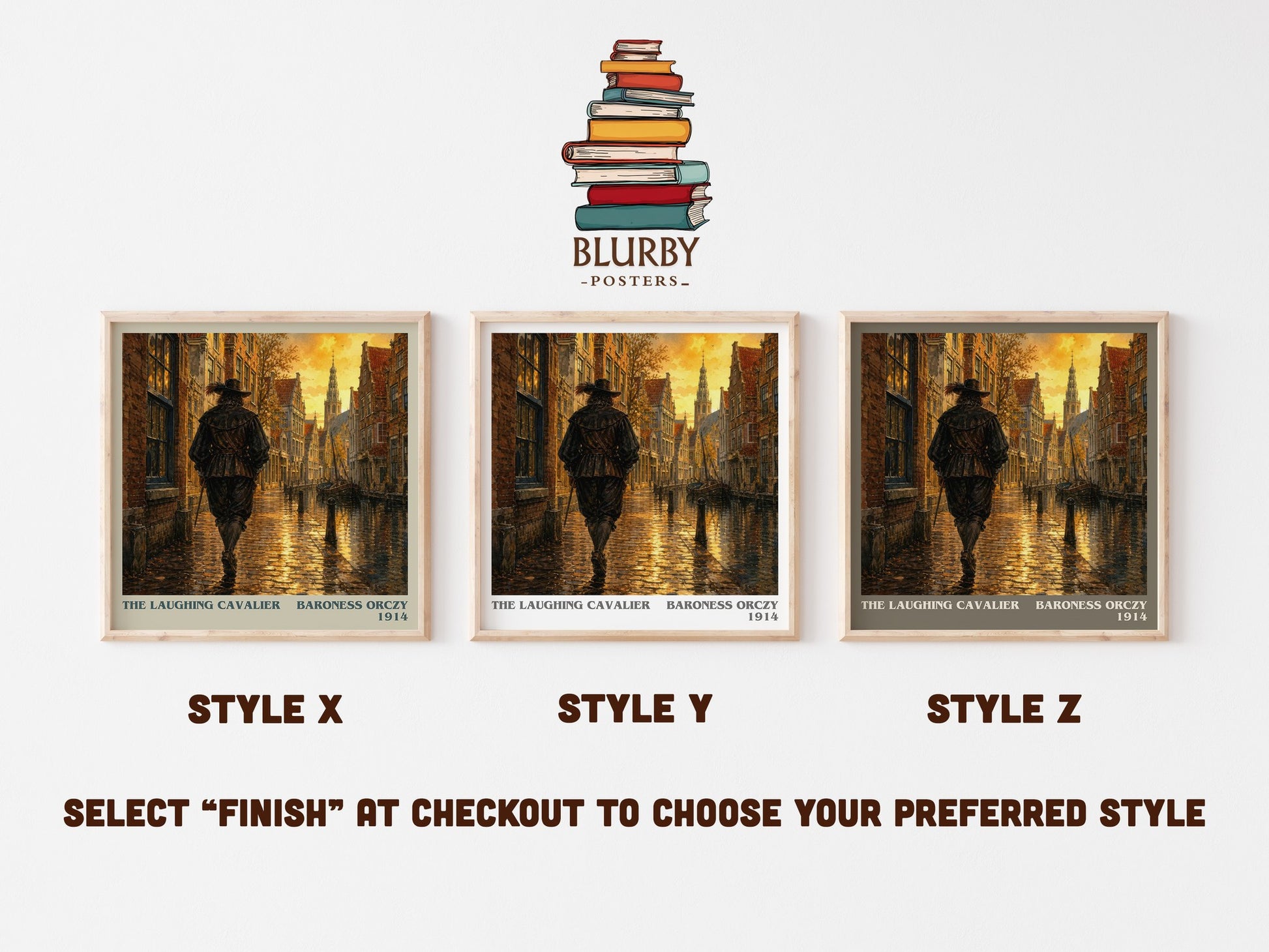 The Laughing Cavalier literary print in frame leaning in hallway – historical fiction wall art