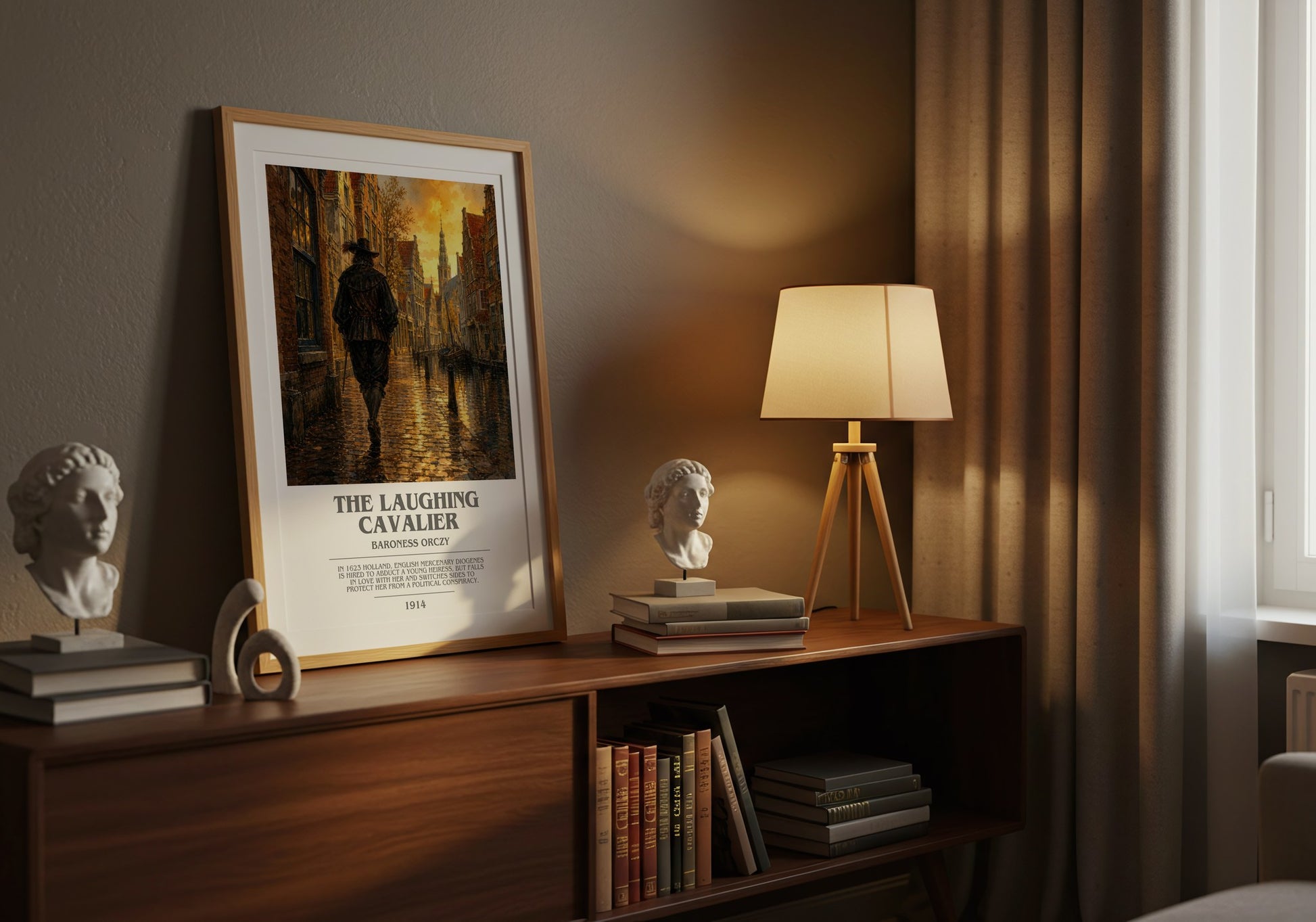 The Laughing Cavalier bookish book poster framed on wall – historical fiction wall art