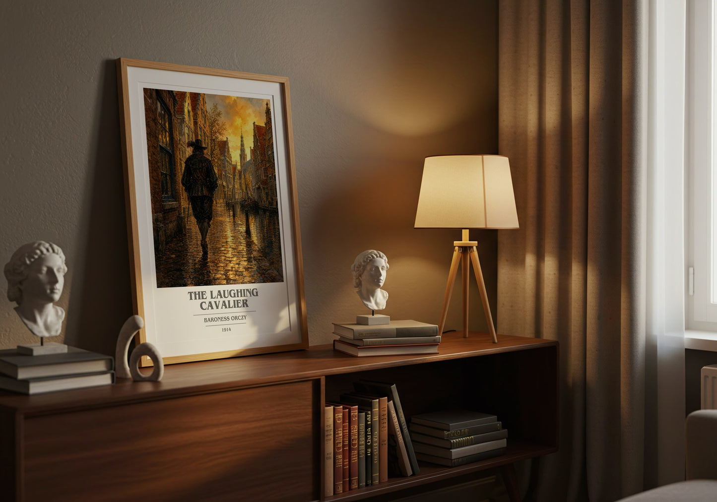 The Laughing Cavalier book cover book poster framed on wall – historical fiction wall art