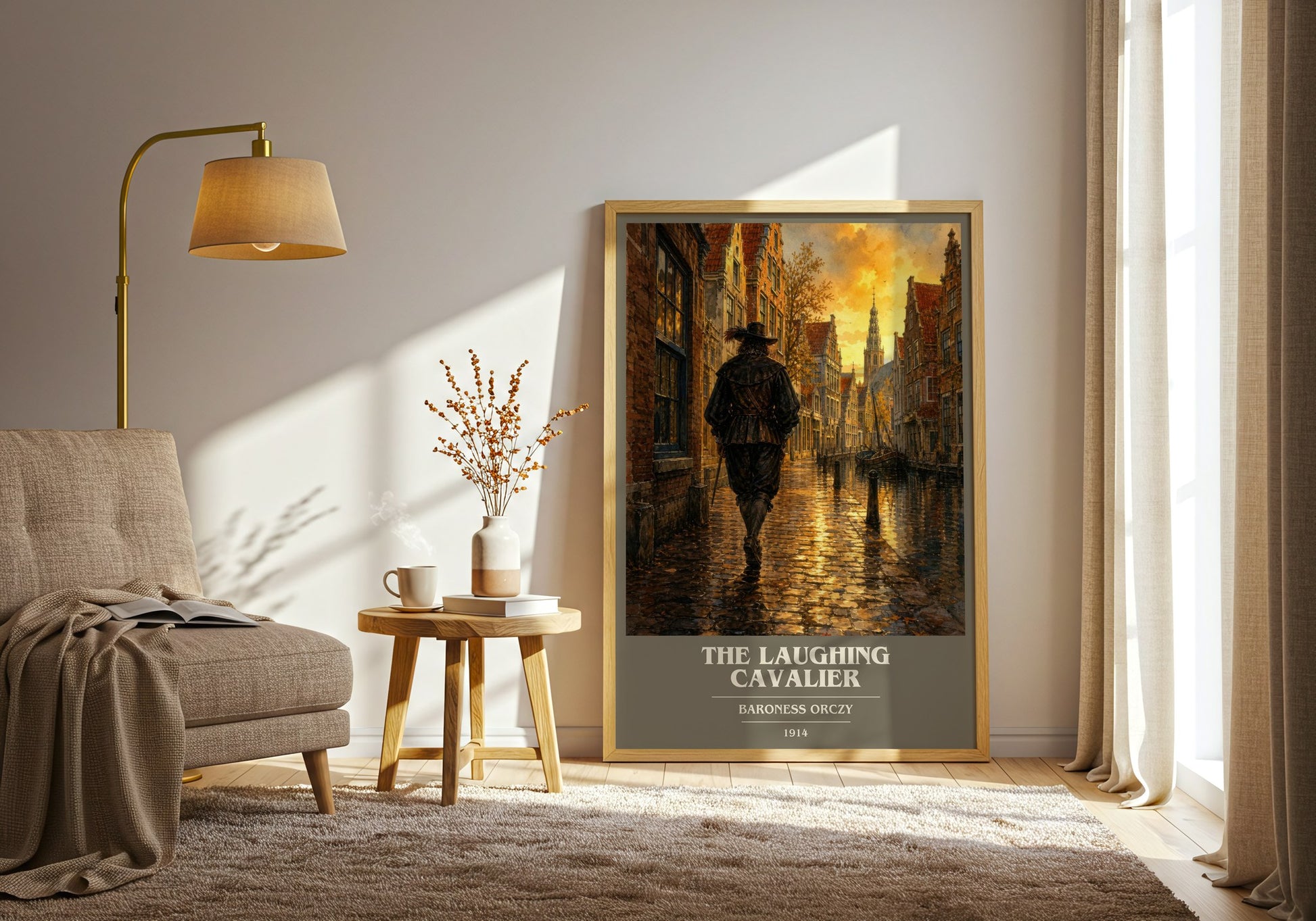 The Laughing Cavalier book cover print on bookshelf – Baroness Orczy fan gift