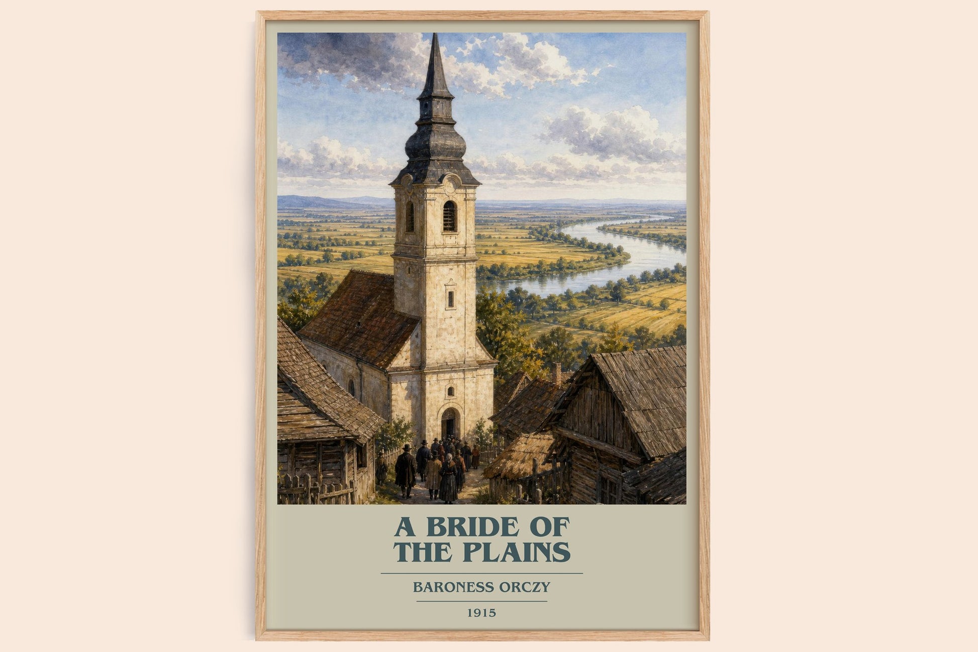 A Bride Of The Plains book cover book poster by Baroness Orczy – framed literary art print