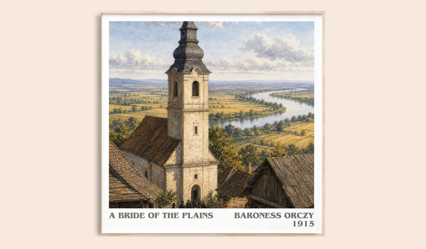 A Bride Of The Plains literary book poster by Baroness Orczy – framed literary art print