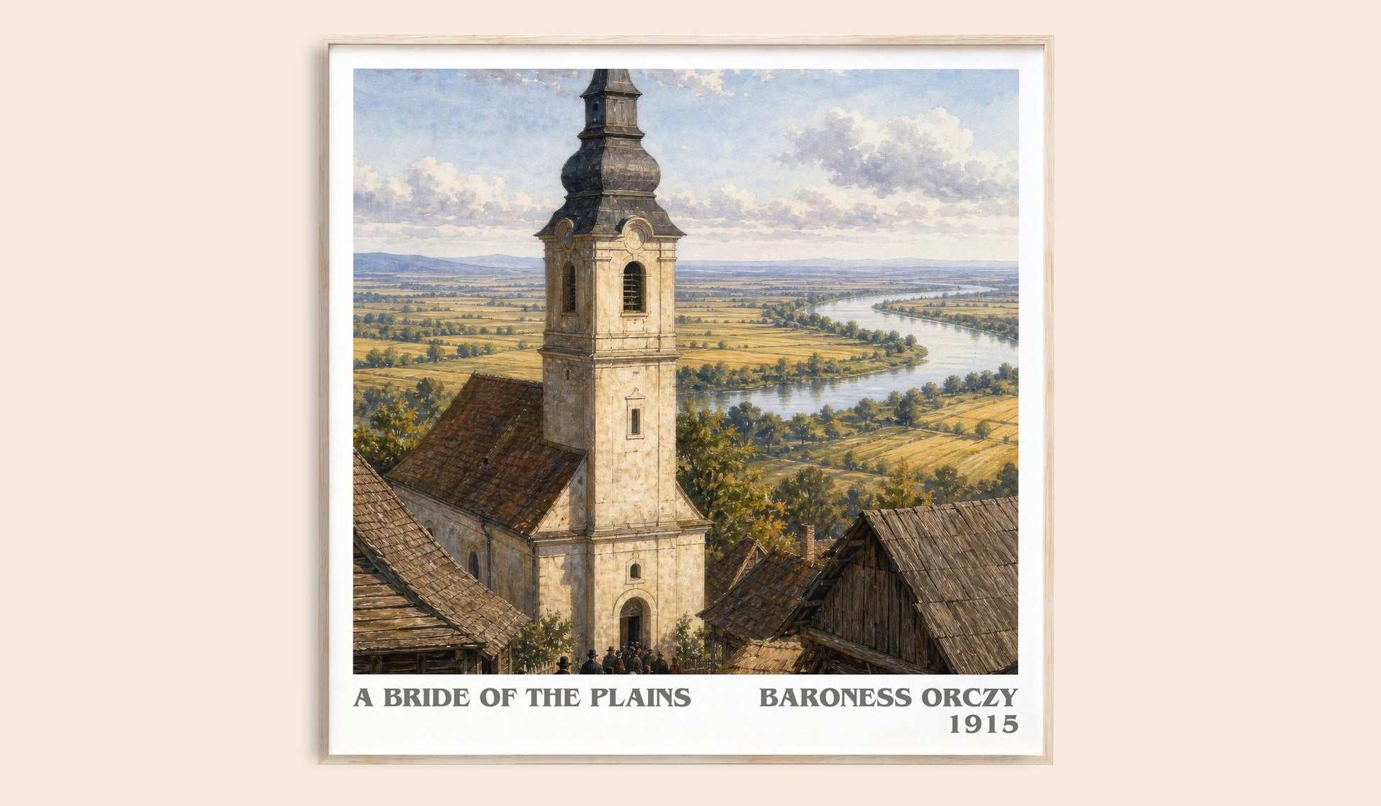 A Bride Of The Plains literary book poster by Baroness Orczy – framed literary art print