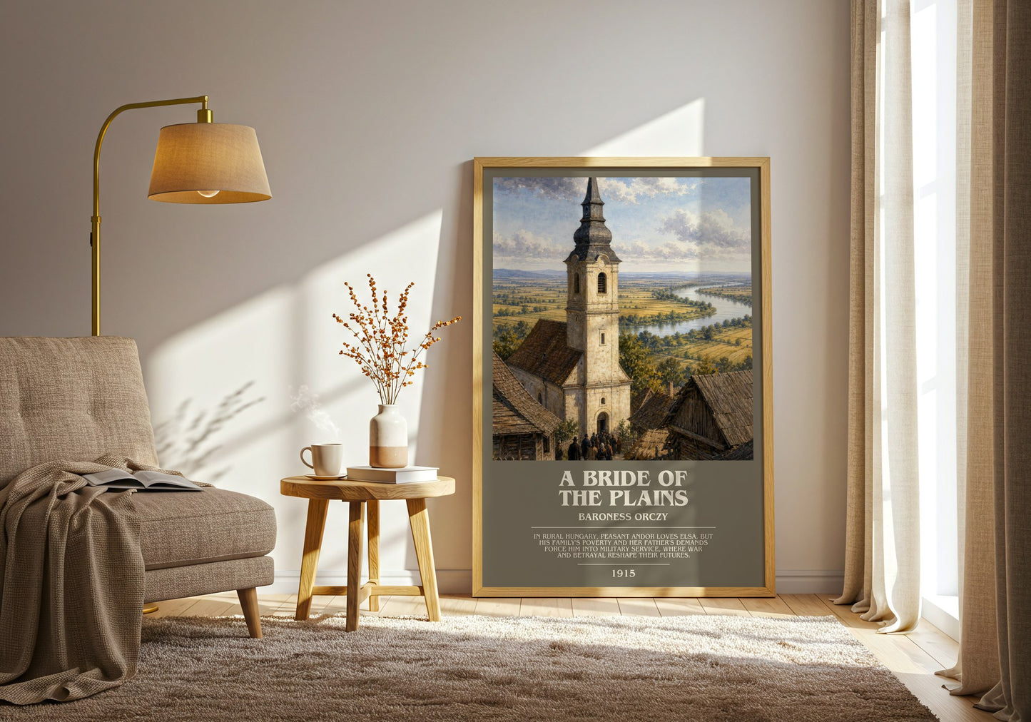 A Bride Of The Plains bookish print on bookshelf – Baroness Orczy fan gift