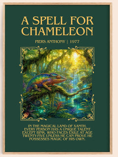 A Spell for Chameleon Minimalist Book Poster by Piers Anthony – image 1