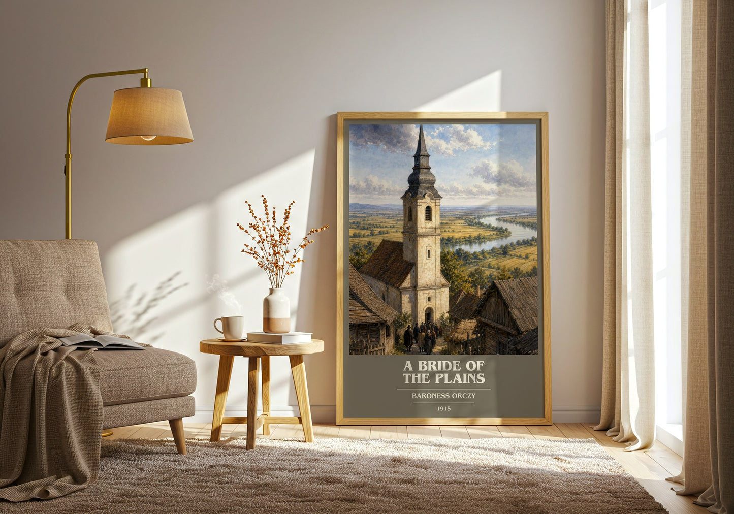 A Bride Of The Plains book cover print on bookshelf – Baroness Orczy fan gift