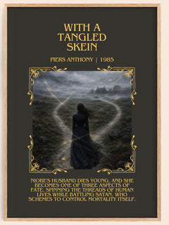 With a Tangled Skein Minimalist Book Poster by Piers Anthony – image 1