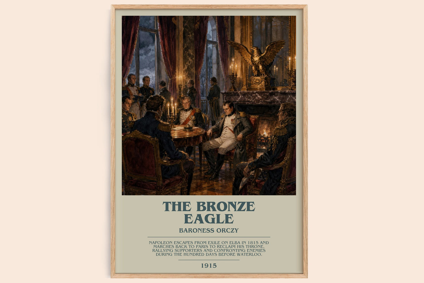 The Bronze Eagle bookish book poster by Baroness Orczy – framed literary art print