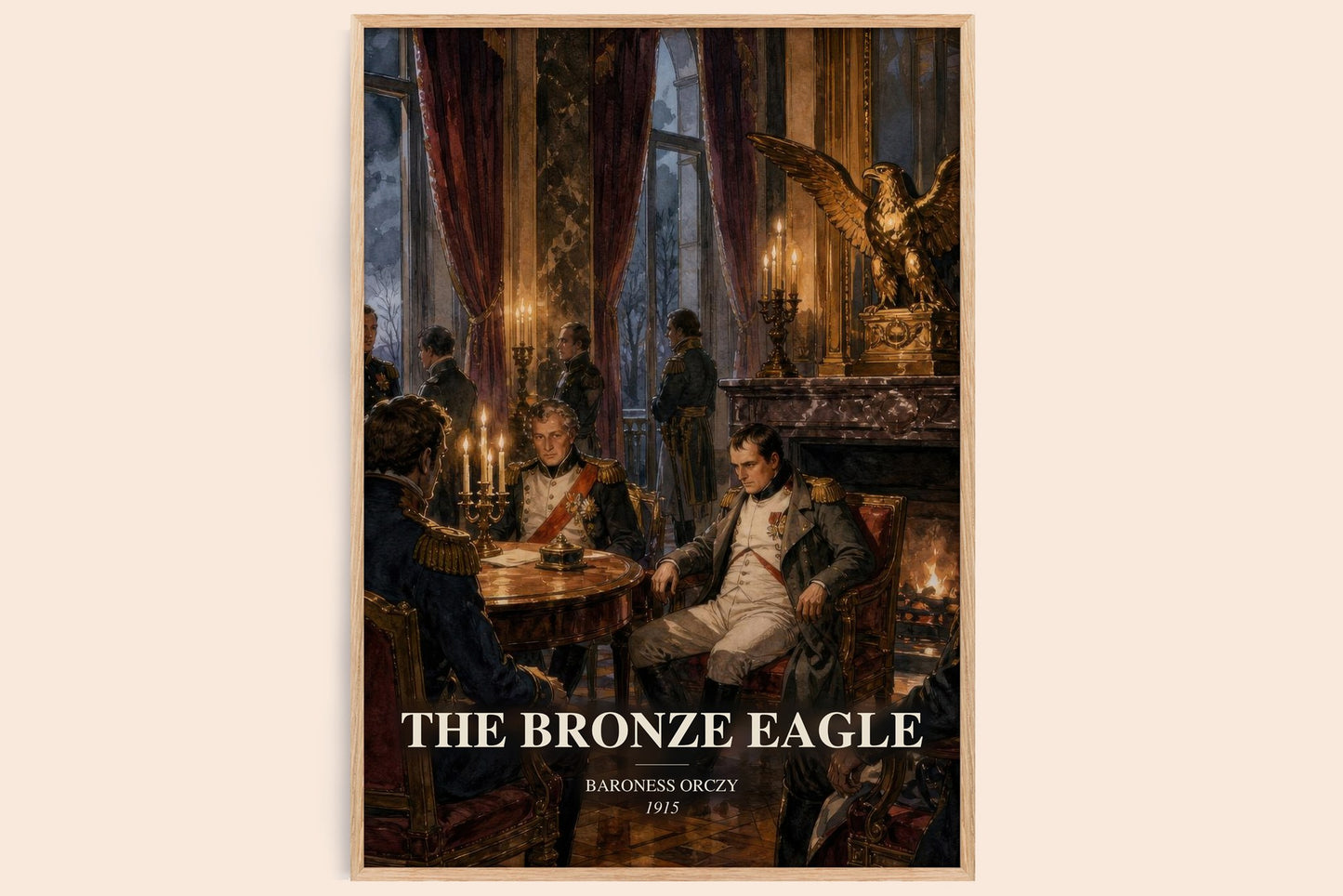 The Bronze Eagle watercolour book poster by Baroness Orczy – framed literary art print