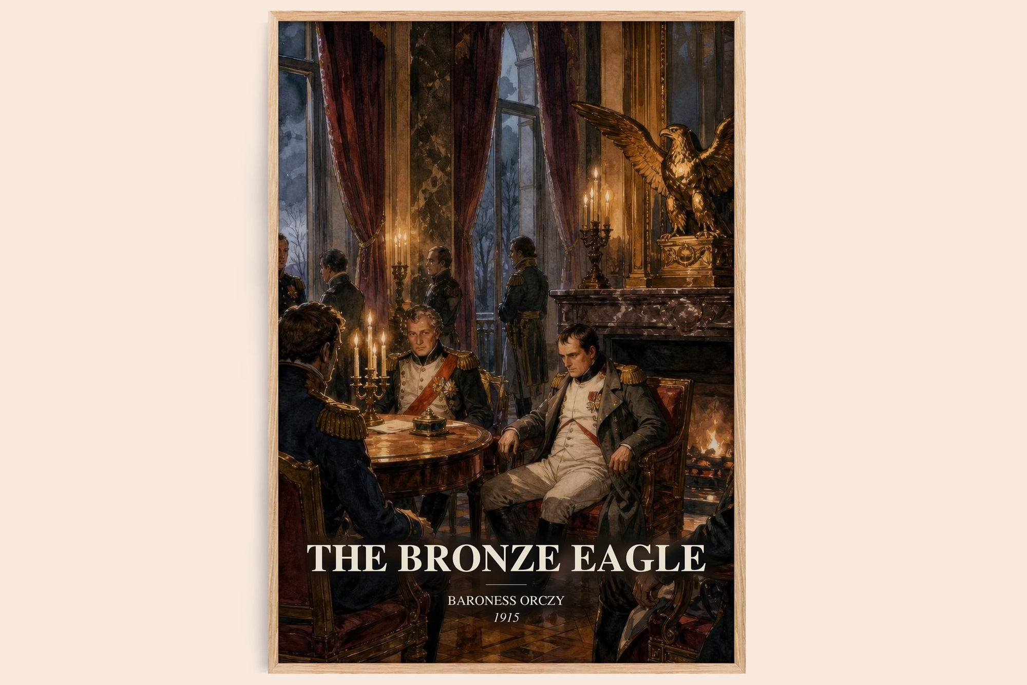 The Bronze Eagle watercolour book poster by Baroness Orczy – framed literary art print