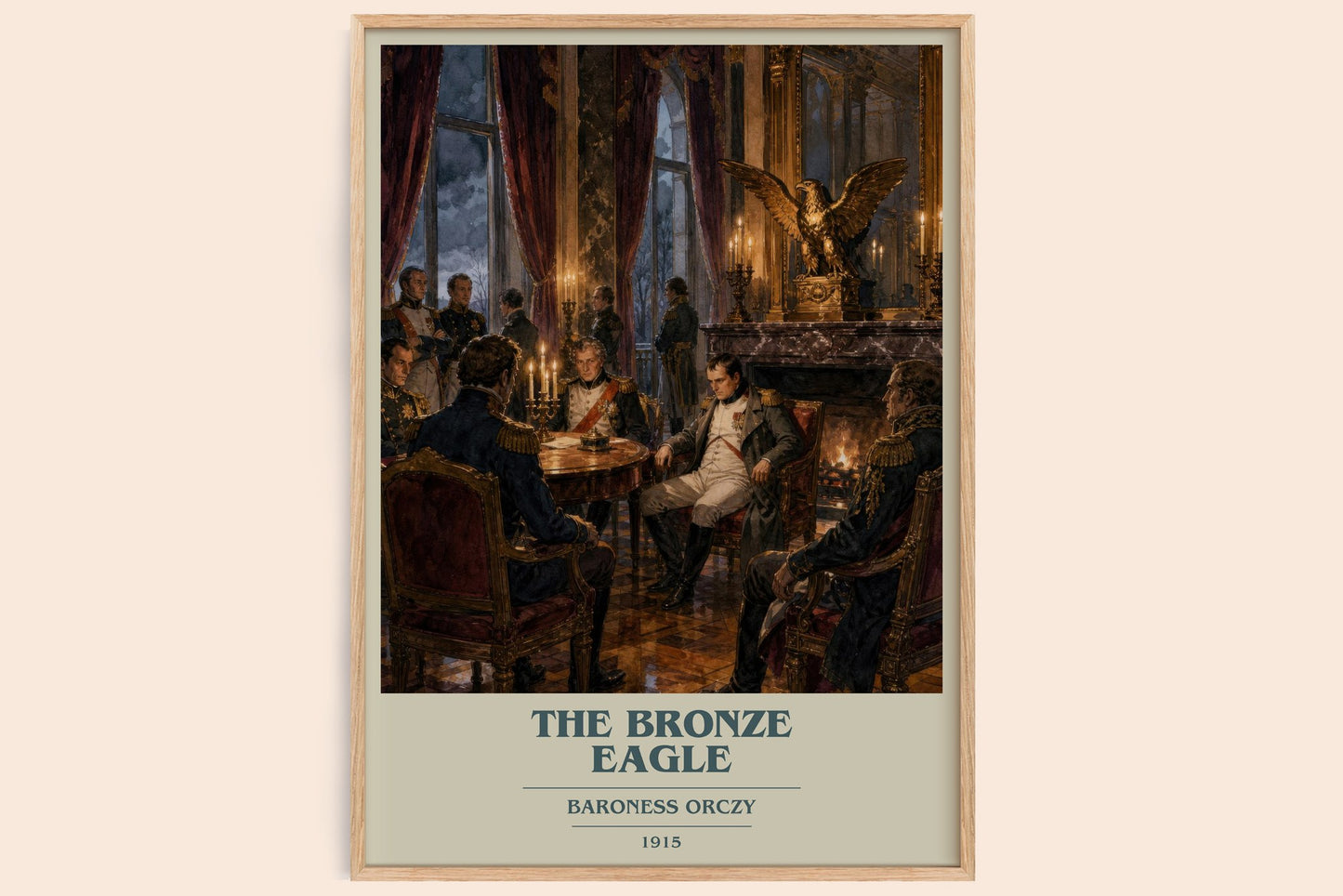 The Bronze Eagle book cover book poster by Baroness Orczy – framed literary art print
