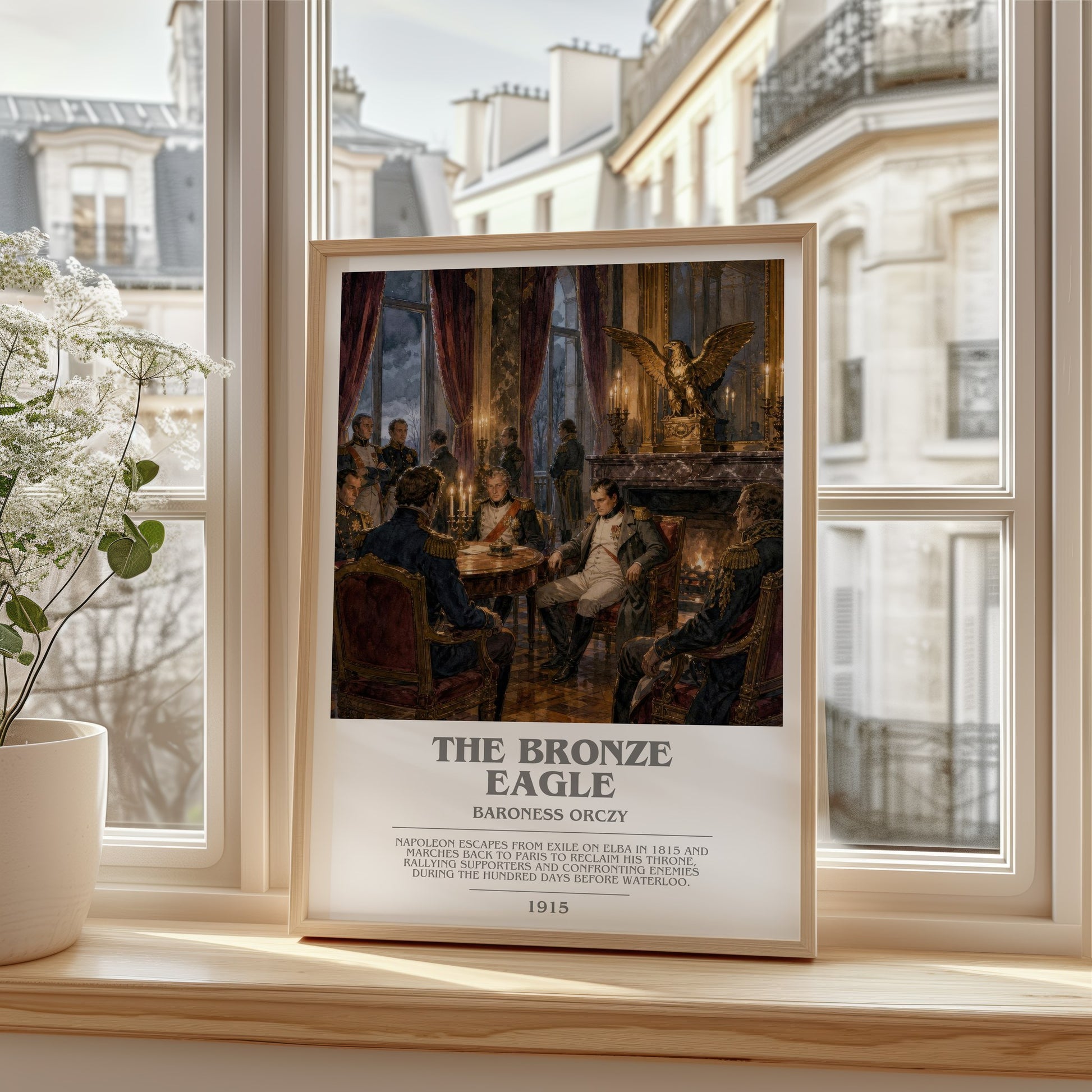 The Bronze Eagle bookish poster colour and style options – Baroness Orczy book art