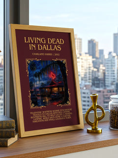 Living Dead in Dallas Minimalist Book Poster by Charlaine Harris – image 3