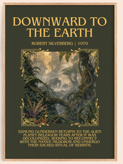 Downward to the Earth Minimalist Book Poster by Robert Silverberg – image 1