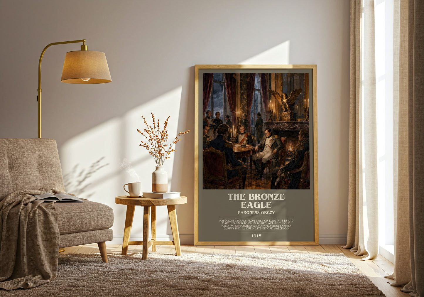 The Bronze Eagle bookish print on bookshelf – Baroness Orczy fan gift