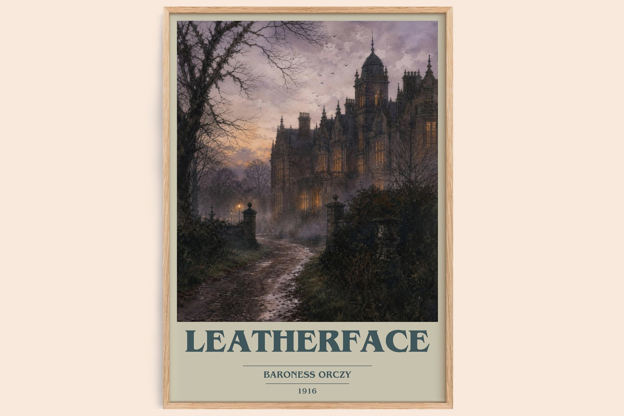 Leatherface book cover book poster by Baroness Orczy – framed literary art print