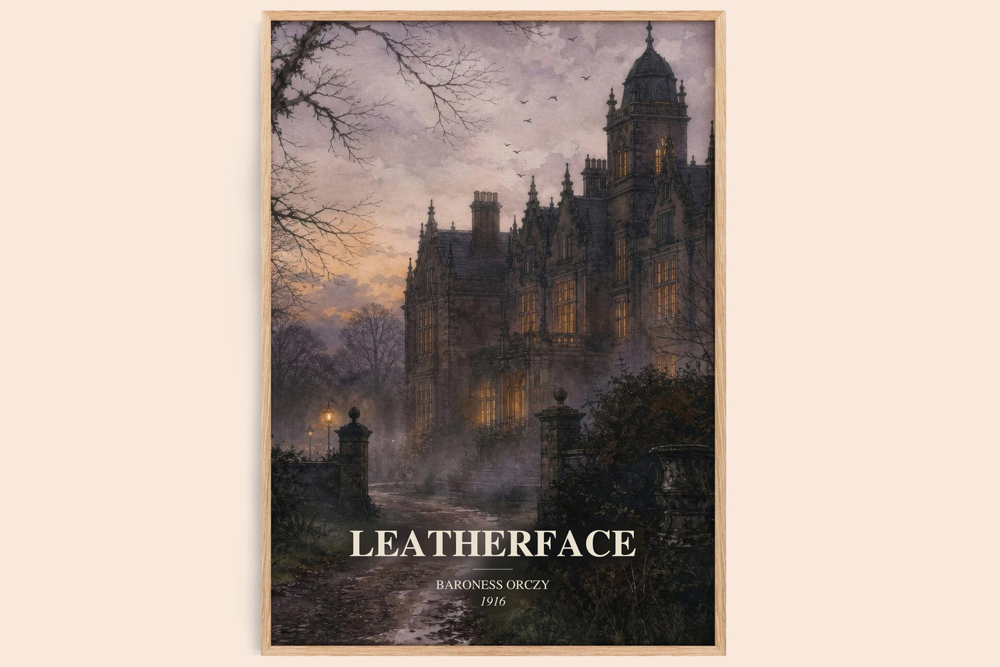 Leatherface watercolour book poster by Baroness Orczy – framed literary art print