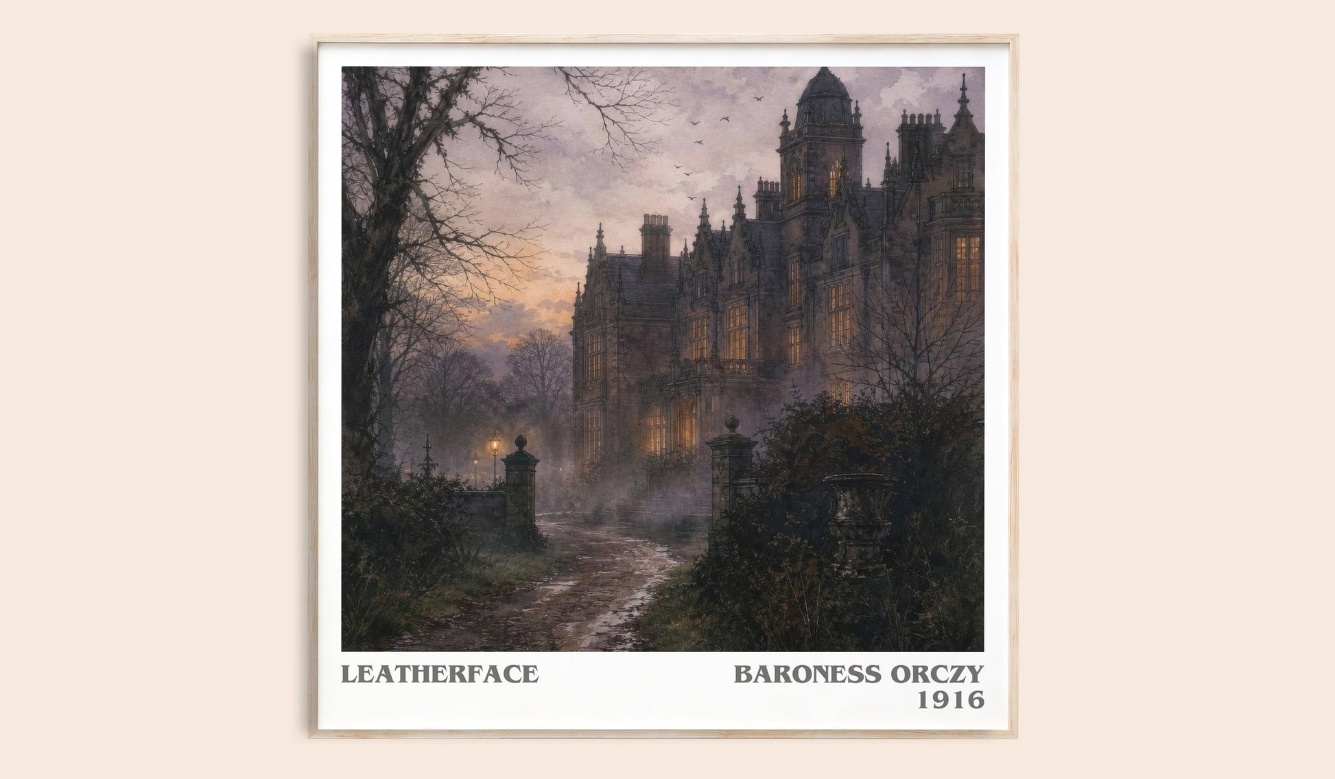 Leatherface literary book poster by Baroness Orczy – framed literary art print