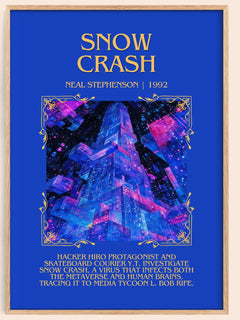 Snow Crash Minimalist Book Poster by Neal Stephenson – image 1