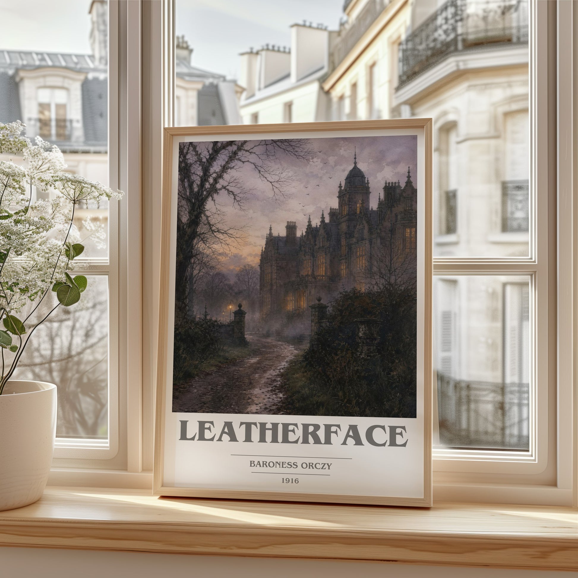 Leatherface book cover poster colour and style options – Baroness Orczy book art