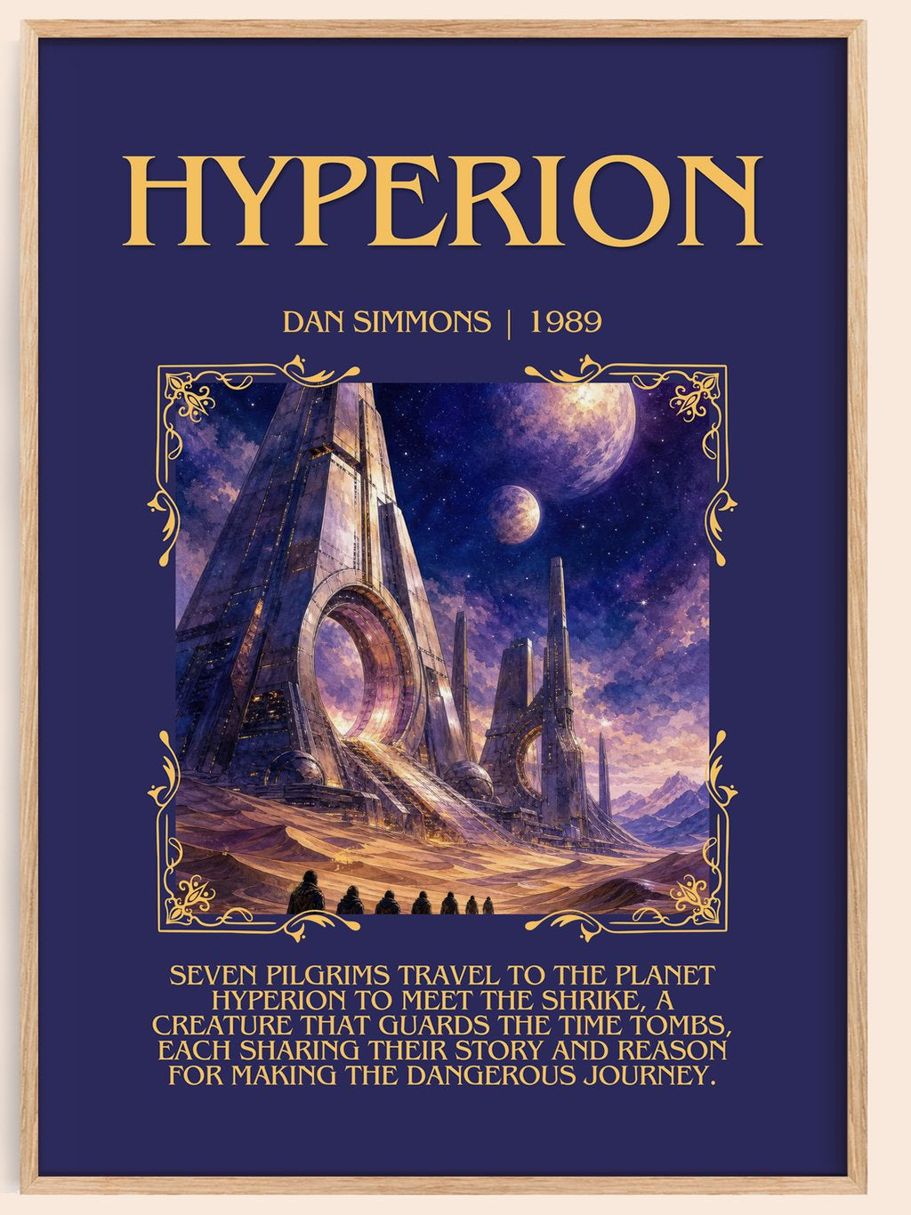 Hyperion Minimalist Book Poster by Dan Simmons – book poster