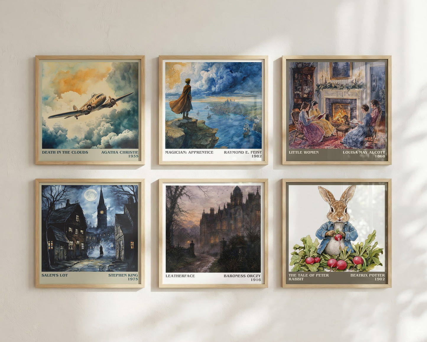Leatherface literary print framed by window – literary home decor