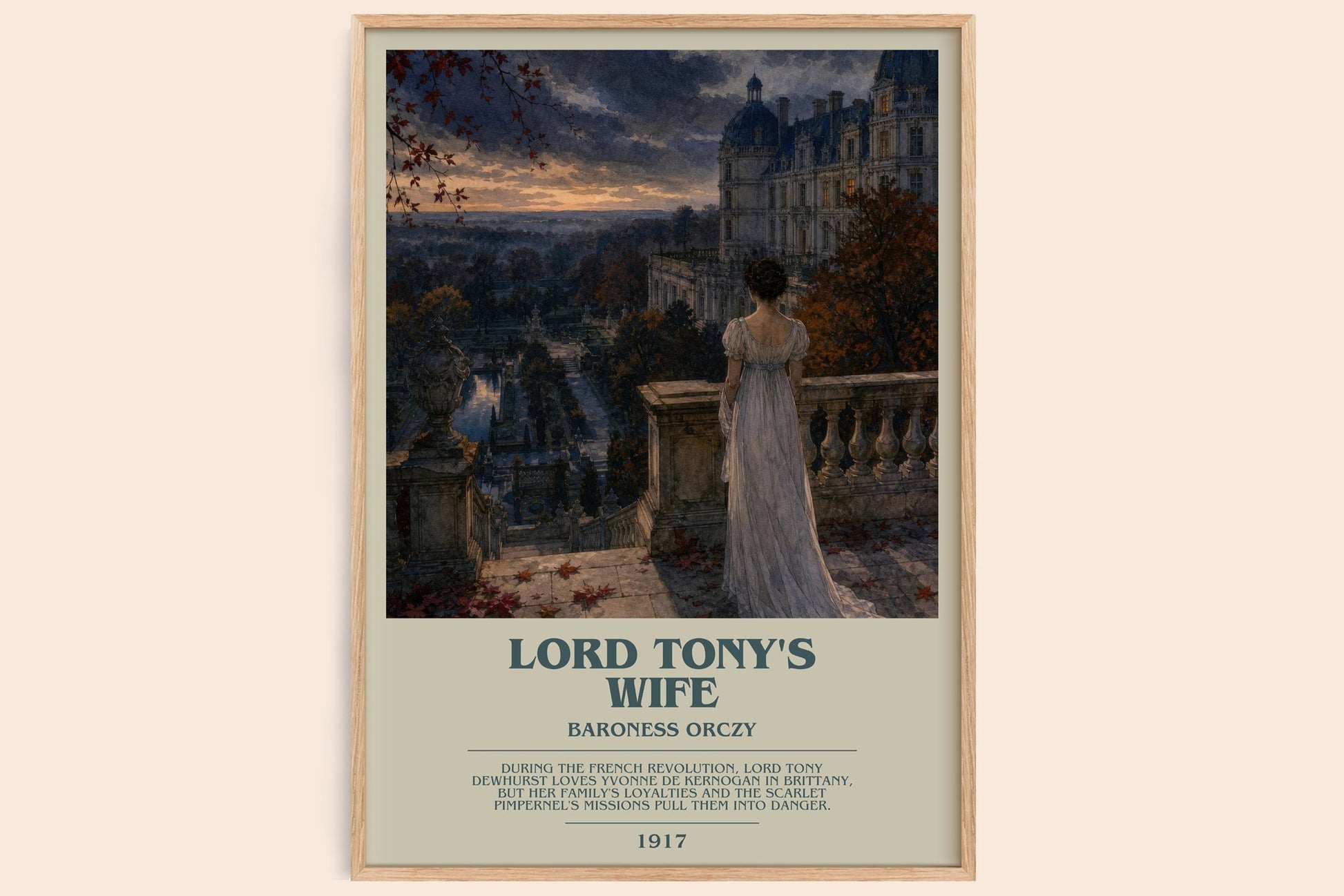 Lord Tony'S Wife bookish book poster by Baroness Orczy – framed literary art print