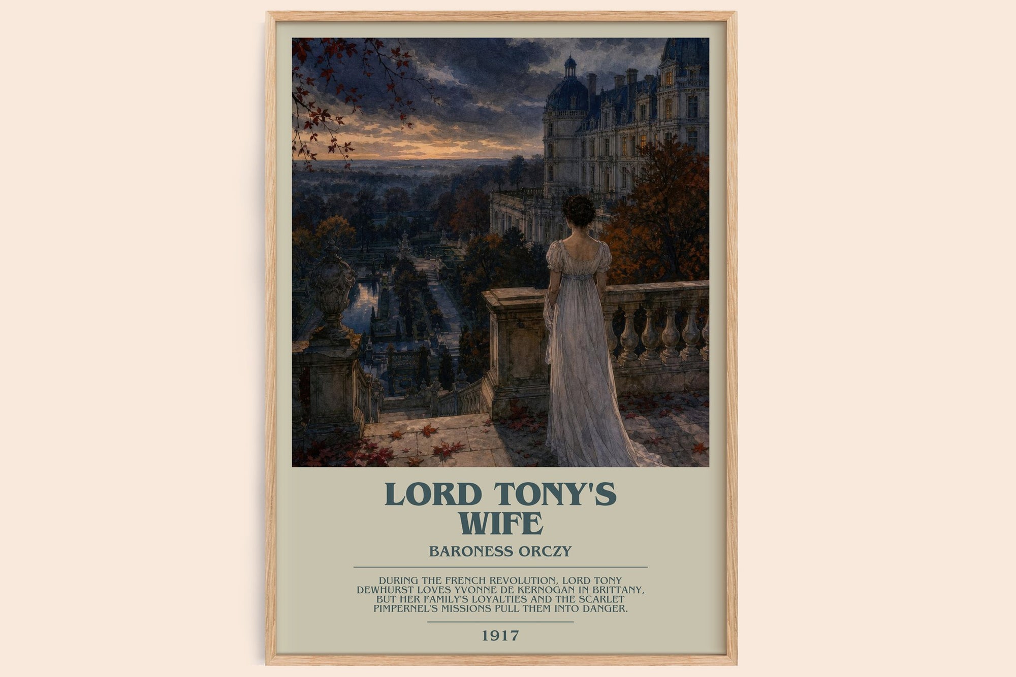 Lord Tony'S Wife bookish book poster by Baroness Orczy – framed literary art print