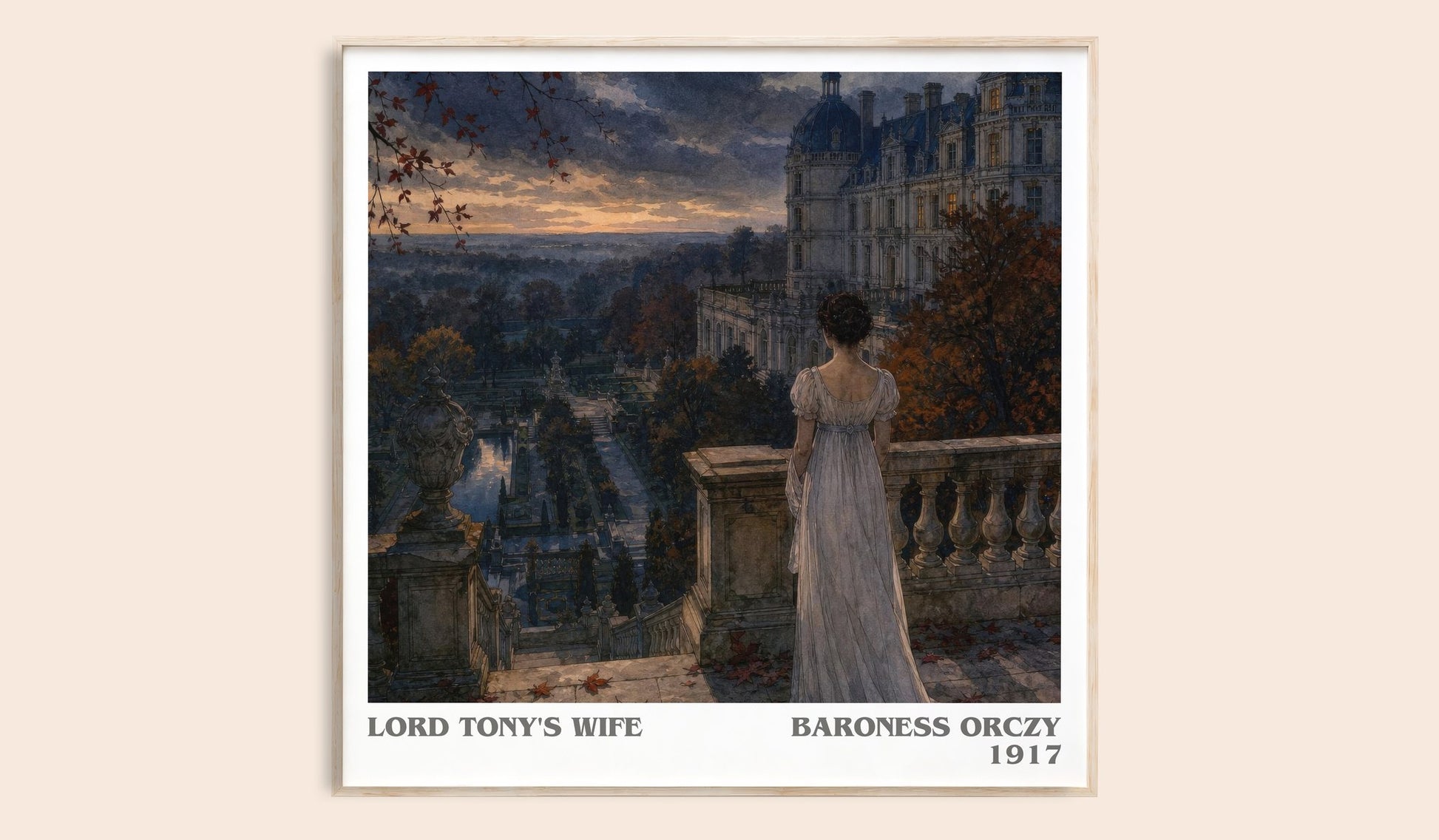 Lord Tony'S Wife literary book poster by Baroness Orczy – framed literary art print