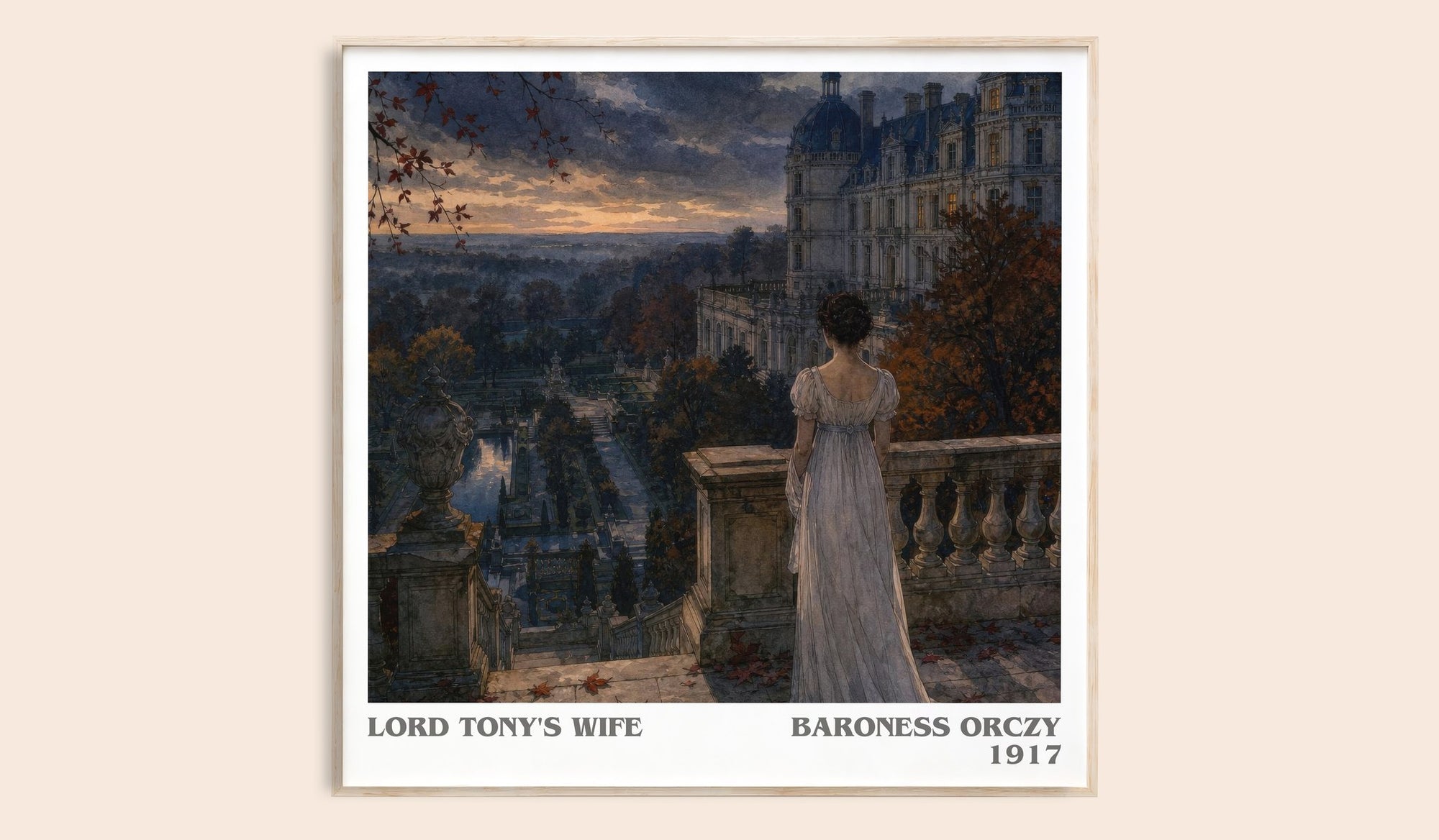 Lord Tony'S Wife literary book poster by Baroness Orczy – framed literary art print