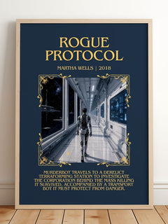 Rogue Protocol Minimalist Book Poster by Martha Wells – image 2