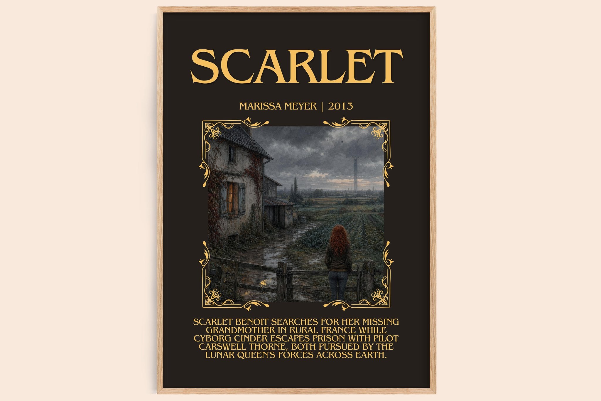 Scarlet Minimalist Book Poster by Marissa Meyer