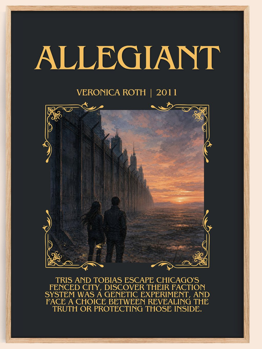 Allegiant Minimalist Book Poster by Veronica Roth – book poster