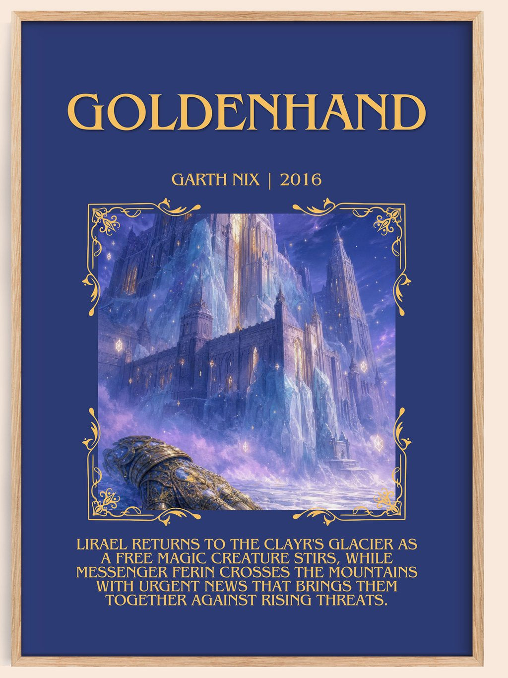 Goldenhand Minimalist Book Poster by Garth Nix – book poster