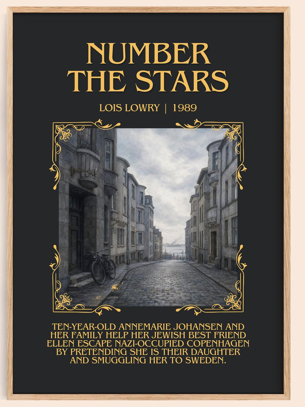 Number the Stars Minimalist Book Poster by Lois Lowry – book poster