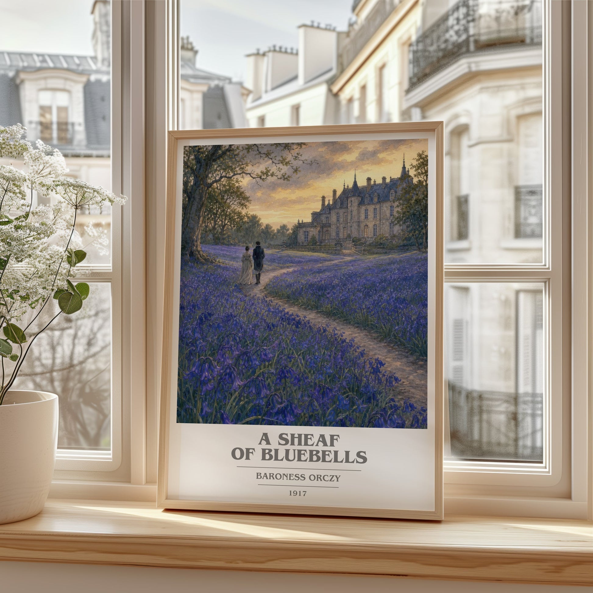 A Sheaf Of Bluebells book cover poster colour and style options – Baroness Orczy book art