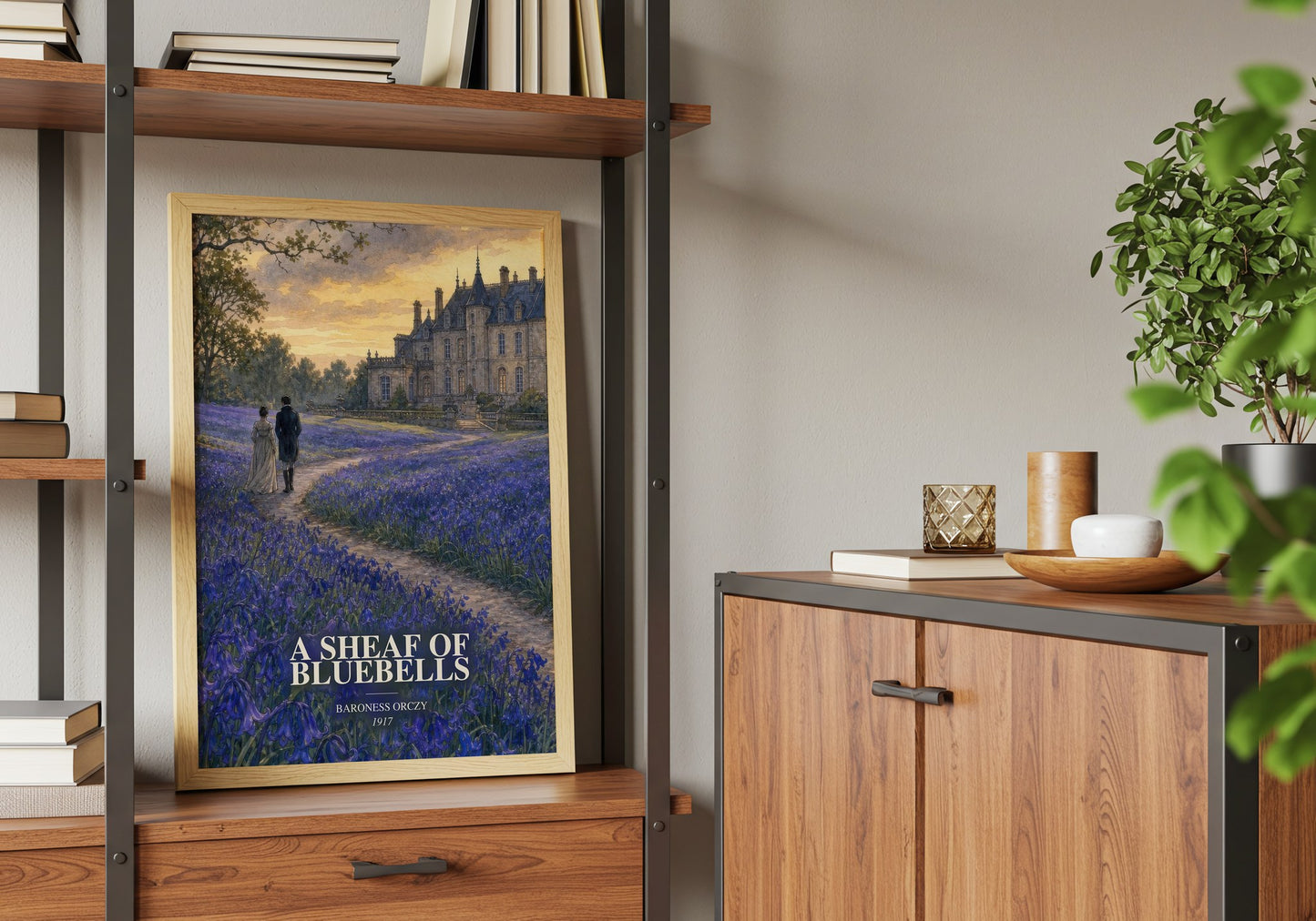 A Sheaf Of Bluebells book watercolour illustration paper finish options – matte satin gloss