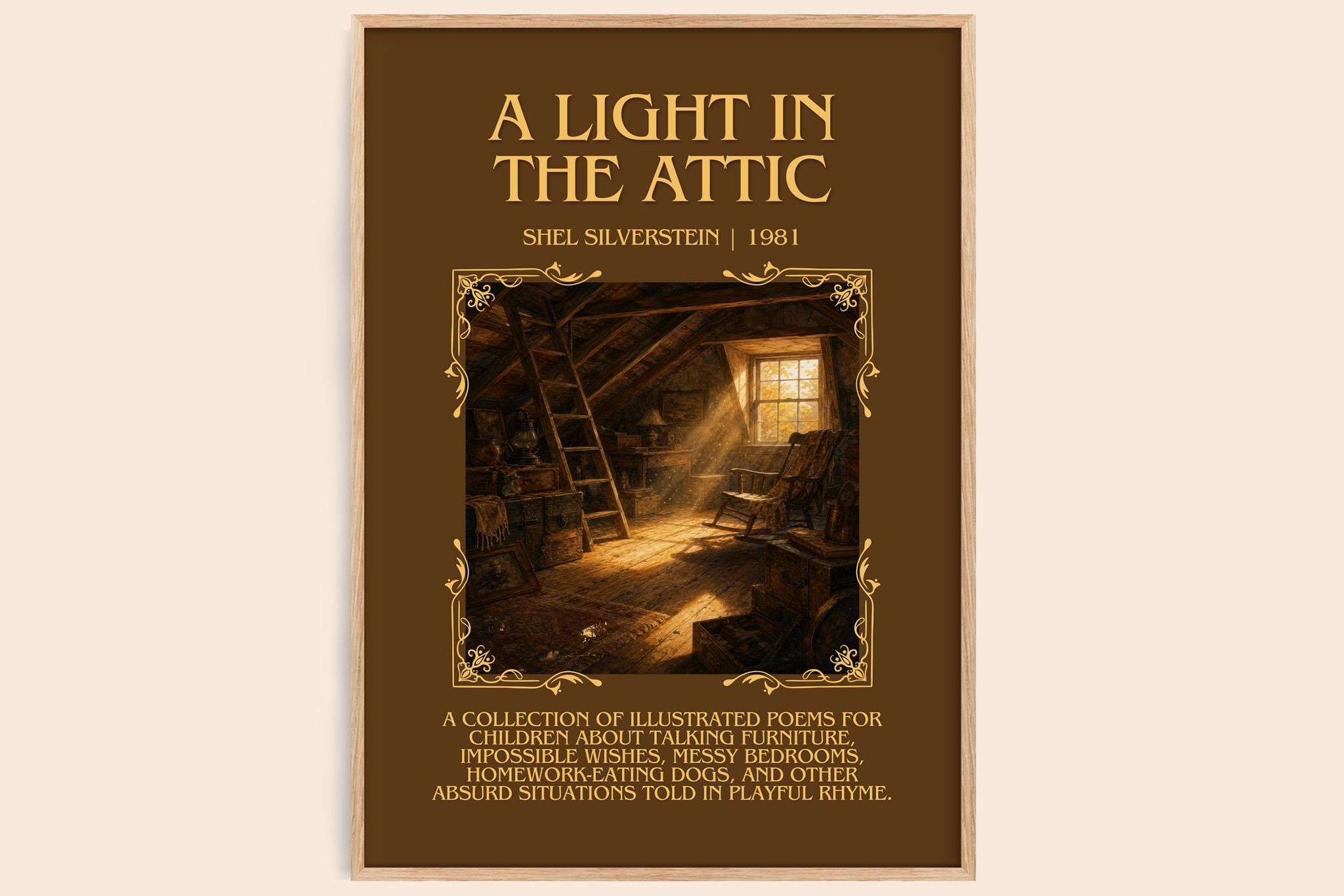 A Light in the Attic Minimalist Book Poster by Shel Silverstein
