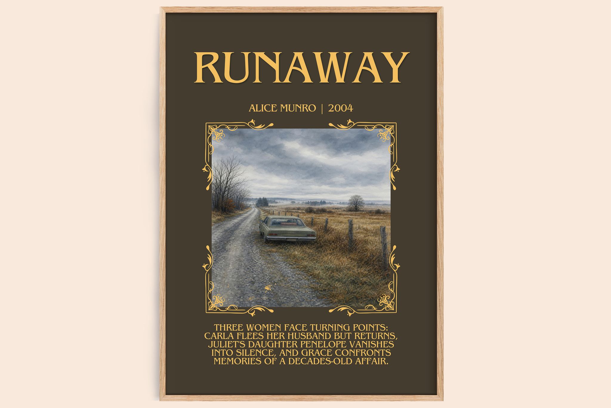 Runaway Minimalist Book Poster by Alice Munro