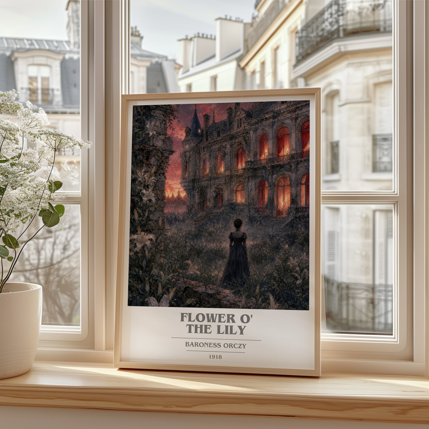 Flower O' The Lily book cover poster colour and style options – Baroness Orczy book art