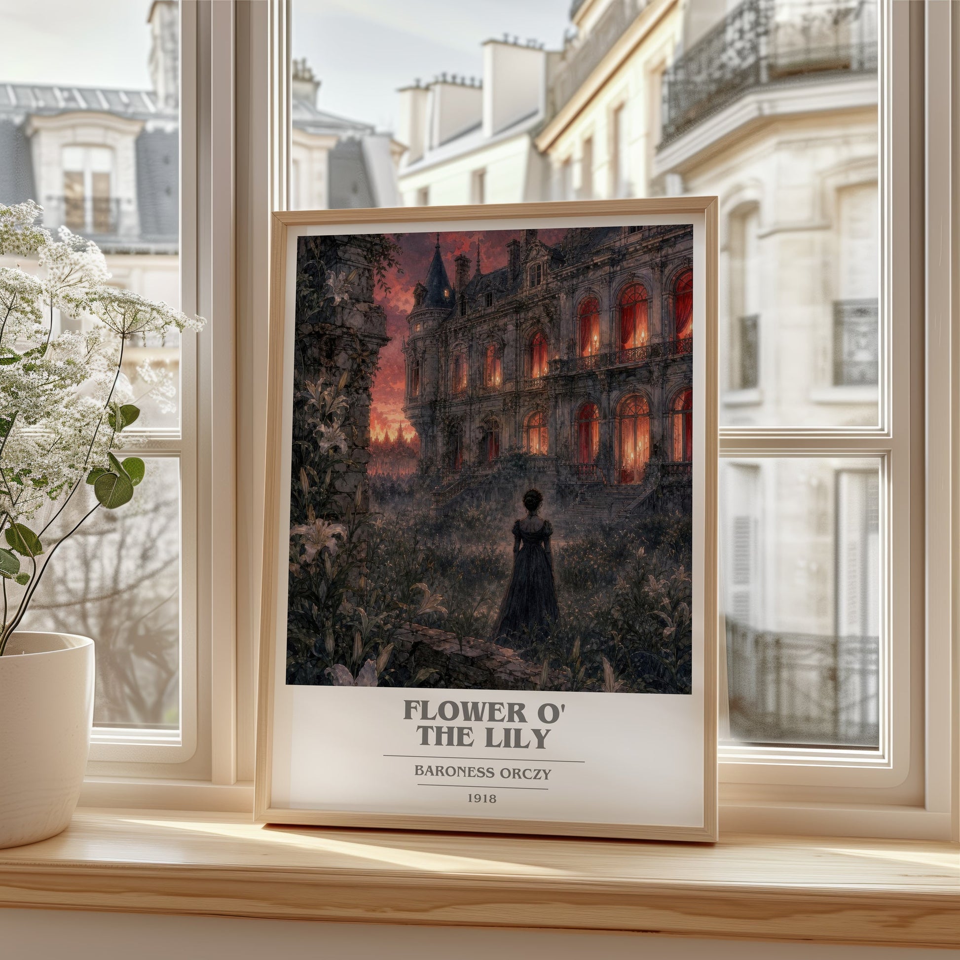 Flower O' The Lily book cover poster colour and style options – Baroness Orczy book art