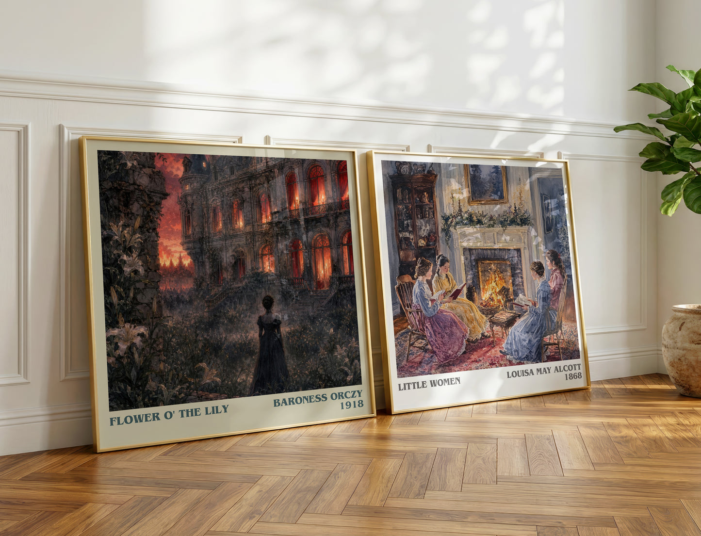 Flower O' The Lily literary print on bookshelf – Baroness Orczy fan gift