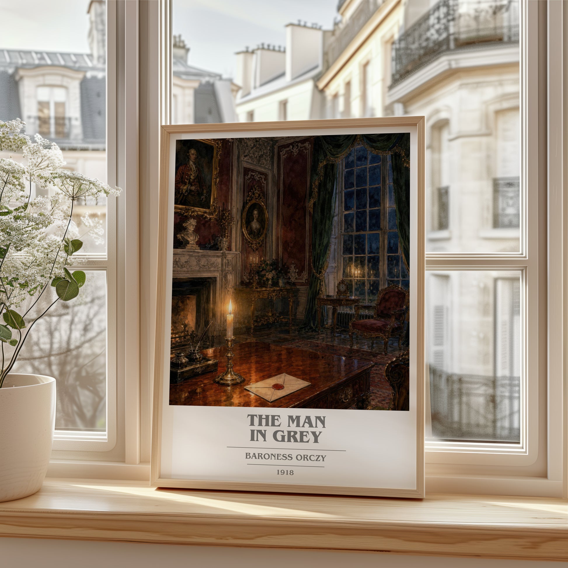 The Man In Grey book cover poster colour and style options – Baroness Orczy book art