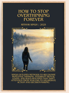 How To Stop Overthinking Forever Minimalist Book Poster by R. Singh – image 1