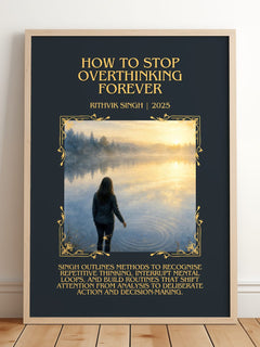 How To Stop Overthinking Forever Minimalist Book Poster by R. Singh – image 2