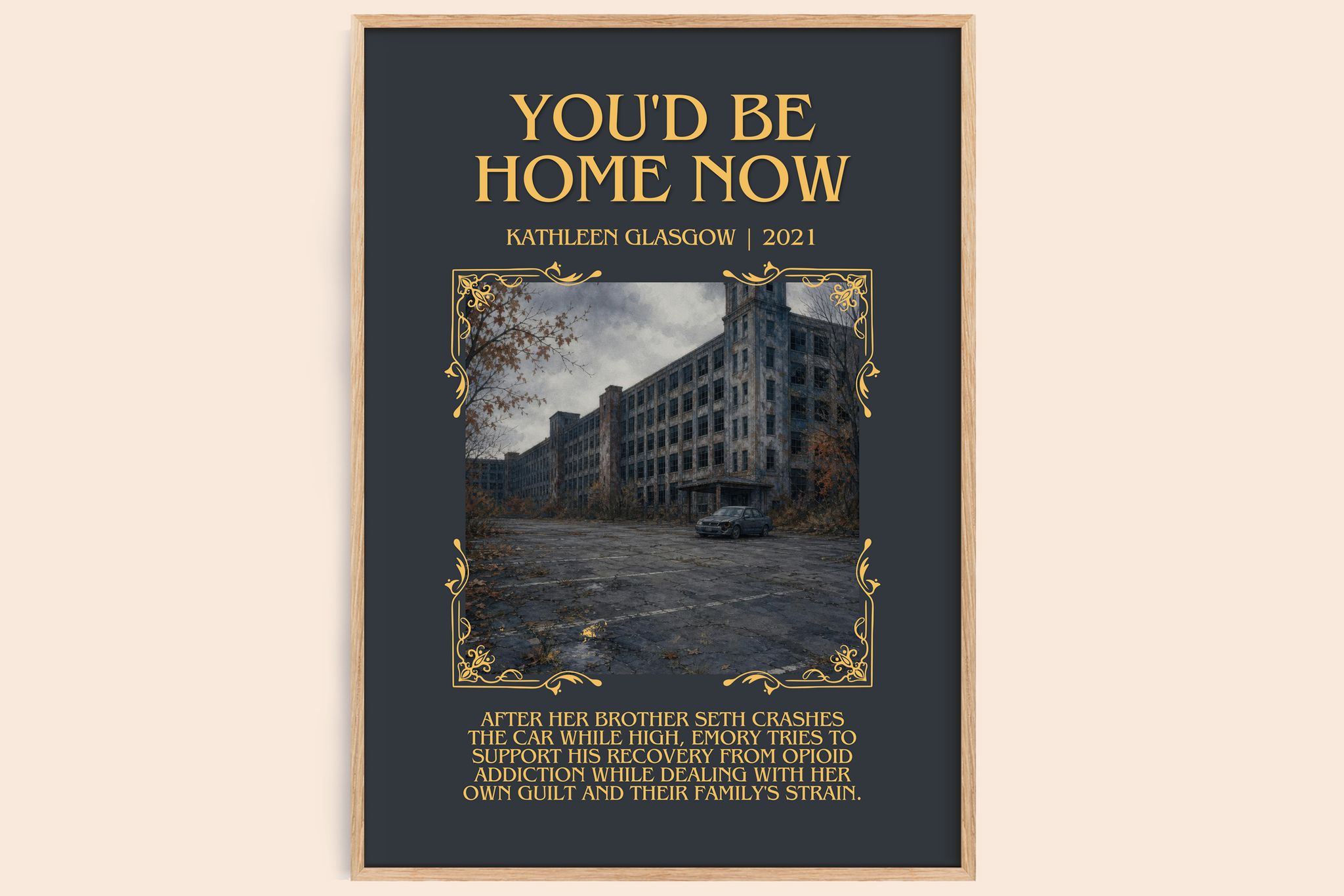 You'd Be Home Now Minimalist Book Poster by Kathleen Glasgow