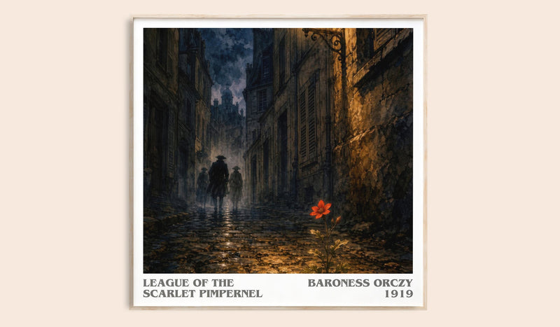 League Of The Scarlet Pimpernel literary book poster by Baroness Orczy – framed literary art print