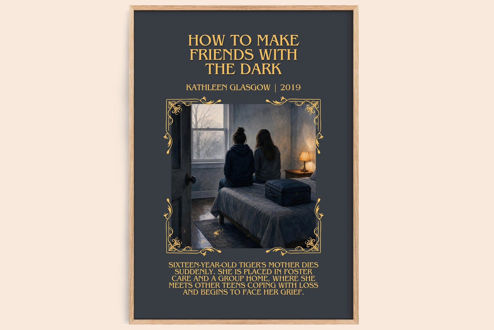 How to Make Friends with the Dark Minimalist Book Poster by K. Glasgow